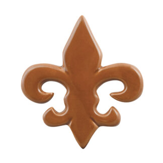 Fleur De Lis Mosaic Accent - 5"x5", Brown