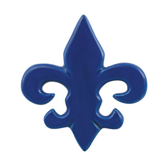 Fleur De Lis Mosaic Accent - 5"x5", Royal Blue