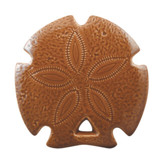 Sand Dollar Mosaic Accent - 5"x5", Brown