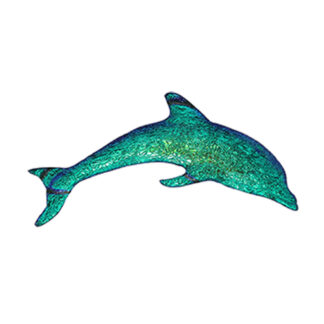 Dolphin Mini Fusion Mosaic Accent - 6", Caribbean