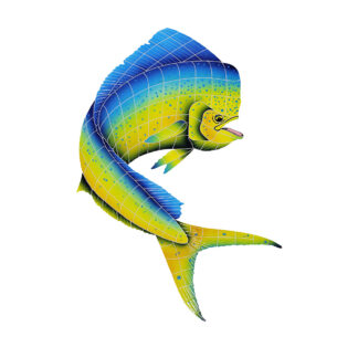 Fishes Mosaics - Mahi Right, Yellow