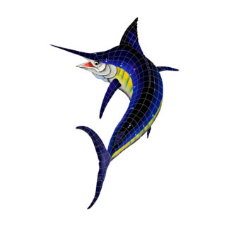 Fishes Mosaics - Marlin, Blue